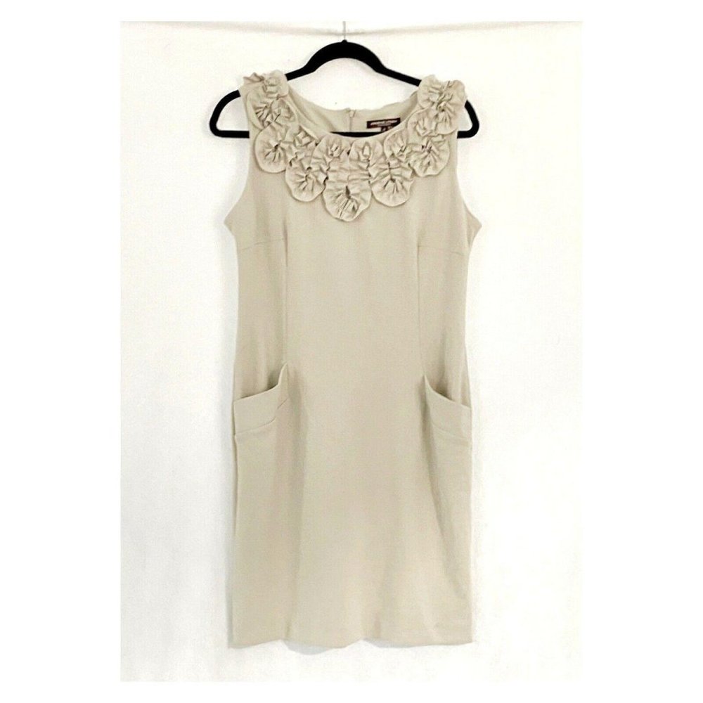 Adrienne Vittadini Rosette Neck Knit Dress - Picture 5 of 7